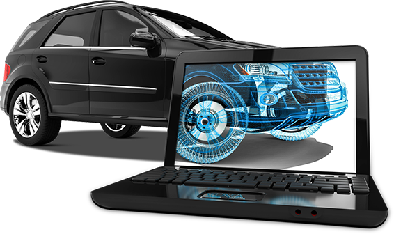 A car being digitally scanned | Space Center Automotive of Clear Lake